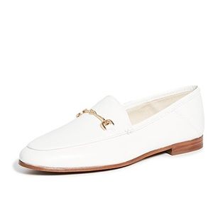 New Sam Edelman Bright White Gold Loraine Classic Flat Convertible Loafers 35 5